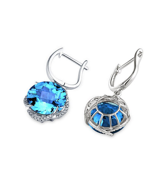 Aretes de Circonita Dorada Estilo Europeo - Elegancia Simulada - Image 32