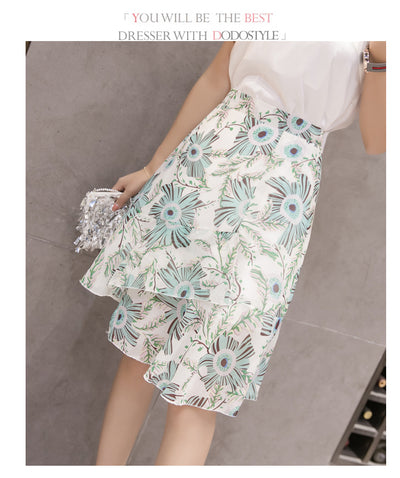 Falda Sirena Floral con Volantes Asimétricos - Image 10