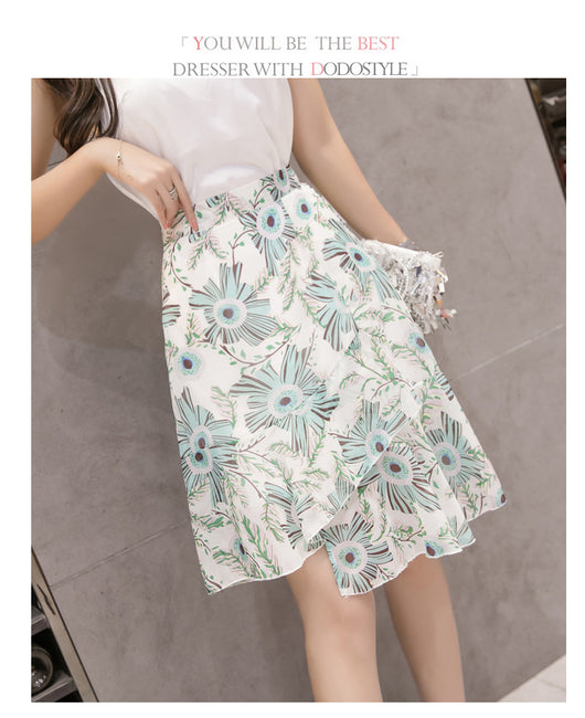 Falda Sirena Floral con Volantes Asimétricos - Image 12