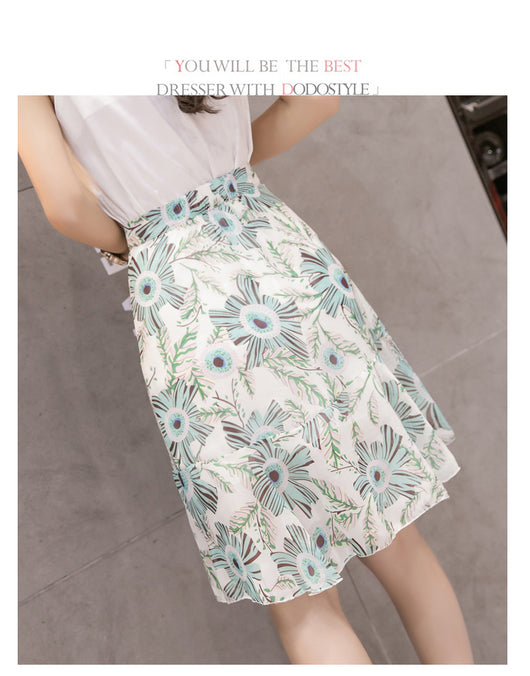 Falda Sirena Floral con Volantes Asimétricos - Image 13
