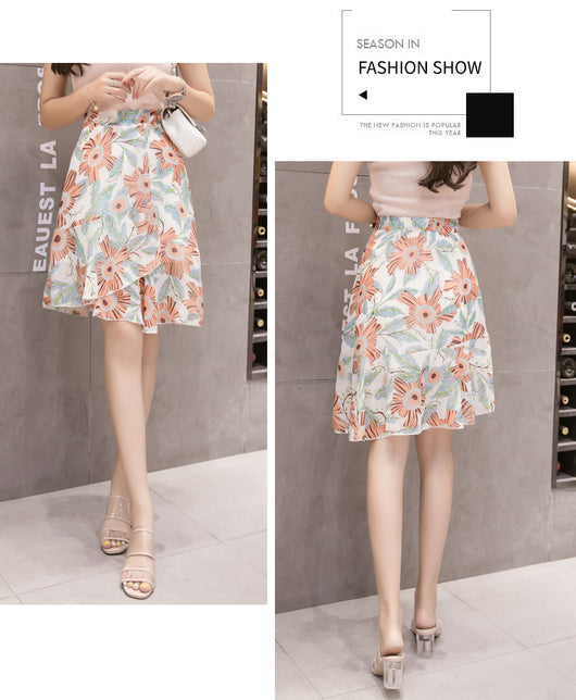 Falda Sirena Floral con Volantes Asimétricos - Image 16