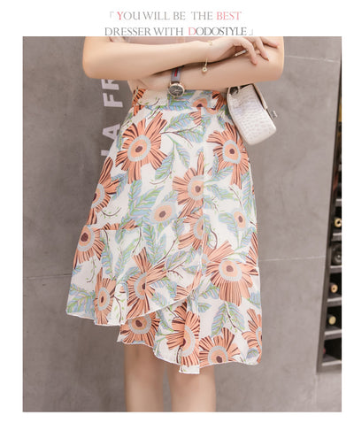 Falda Sirena Floral con Volantes Asimétricos - Image 19