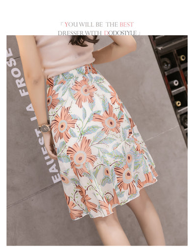 Falda Sirena Floral con Volantes Asimétricos - Image 23