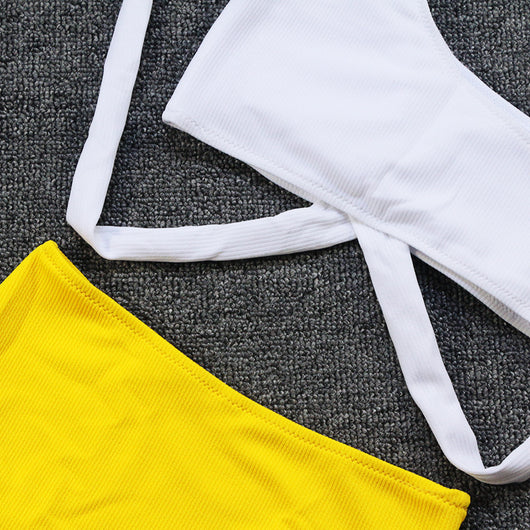 Bikini Asimétrico Sexy con Tirante Único - Image 16