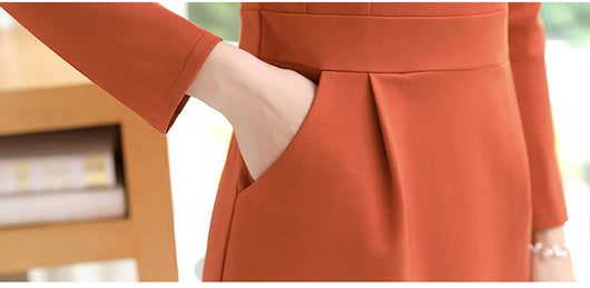 Vestido Elegante Midi con Capucha - Diseño Sólido y Moderno - Image 33