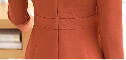 Vestido Elegante Midi con Capucha - Diseño Sólido y Moderno - Image 34