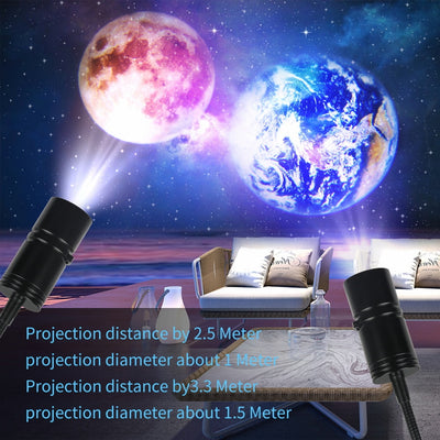 Lámpara Proyector 2 en 1 Tierra y Luna con Soporte Giratorio 360° - Image 12