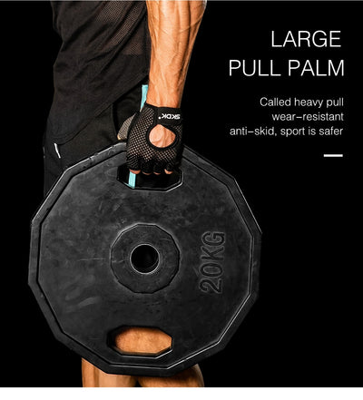 Guantes de Fitness de Medio Dedo Absorbentes de Sudor Antideslizantes - Image 21