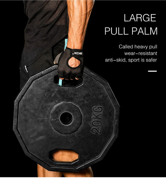 Guantes de Fitness de Medio Dedo Absorbentes de Sudor Antideslizantes - Image 21