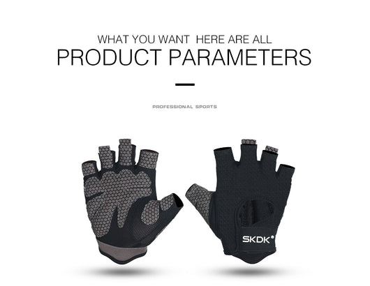 Guantes de Fitness de Medio Dedo Absorbentes de Sudor Antideslizantes - Image 22