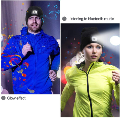 Gorro Tejido Bluetooth con Luz LED para Correr y Pescar de Noche - Image 11
