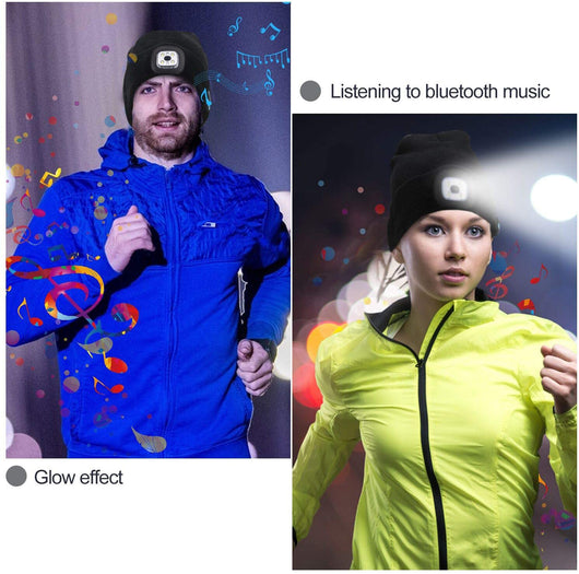 Gorro Tejido Bluetooth con Luz LED para Correr y Pescar de Noche - Image 11