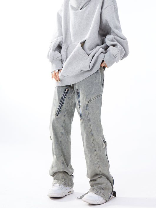 Jeans Flare Efecto Desgastado con Cierre Lateral - Image 8
