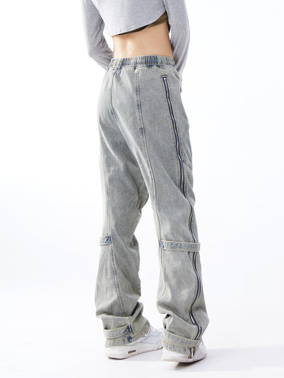 Jeans Flare Efecto Desgastado con Cierre Lateral - Image 11