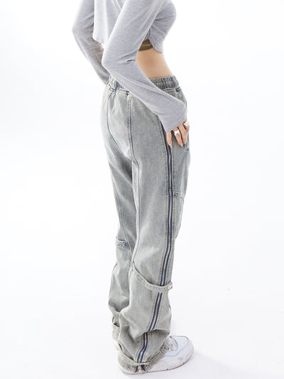 Jeans Flare Efecto Desgastado con Cierre Lateral - Image 12