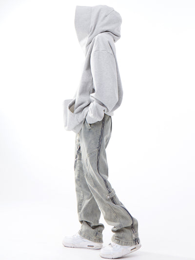 Jeans Flare Efecto Desgastado con Cierre Lateral - Image 14