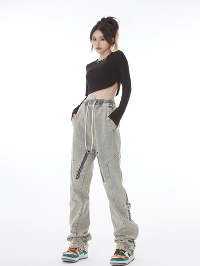 Jeans Flare Efecto Desgastado con Cierre Lateral - Image 16