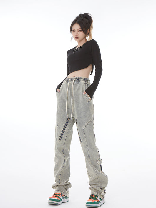 Jeans Flare Efecto Desgastado con Cierre Lateral - Image 16