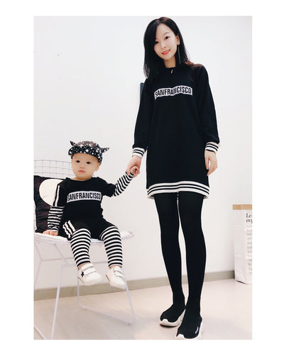 Black sweater suit with white stripes on sleeves and hem, featuring mirrored "SAN FRANCISCO" text on the chest. - Image 15