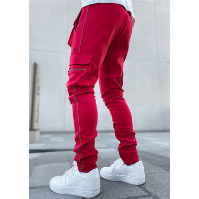 Pantalones de Entrenamiento Reflectantes Holgados y Rectos para Hombre - Image 13