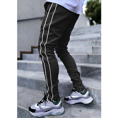 Pantalones de Entrenamiento Reflectantes Holgados y Rectos para Hombre - Image 15