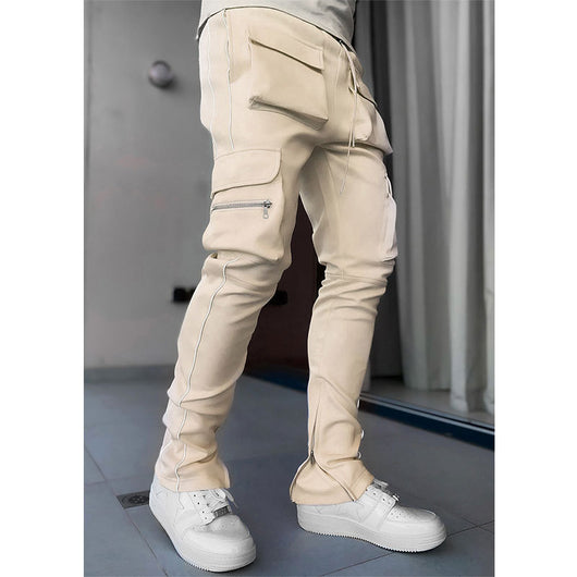 Pantalones de Entrenamiento Reflectantes Holgados y Rectos para Hombre - Image 16