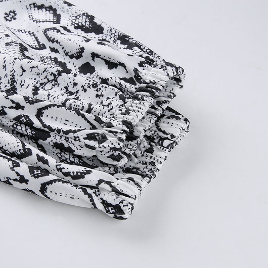 Pantalones Sueltos Estampado Serpiente con Efecto Adelgazante - Image 18