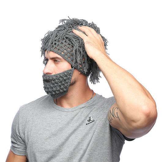 Gorro Tejido Invernal con Barba Desmontable - Sombrero Divertido Unisex - Image 7