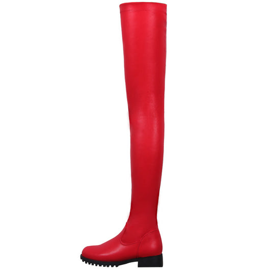 Botas Largas Elásticas de PU para Mujer - Image 9