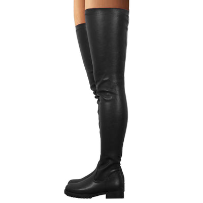 Botas Largas Elásticas de PU para Mujer - Image 12