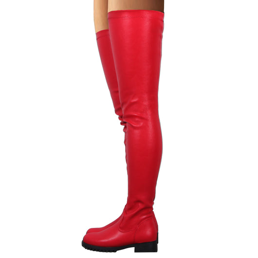 Botas Largas Elásticas de PU para Mujer - Image 13