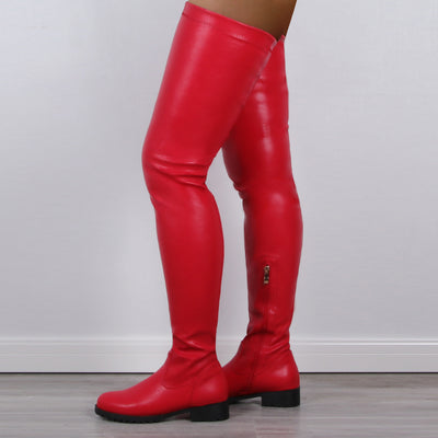 Botas Largas Elásticas de PU para Mujer - Image 15