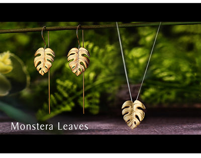 Conjunto de Aretes y Collar de Plata 925 con Diseño de Hojas Vintage - Image 6