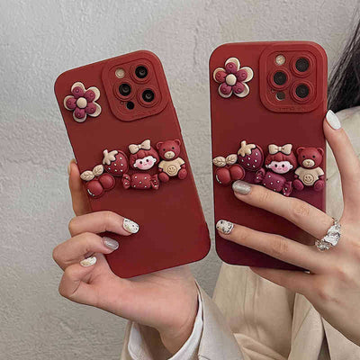 Funda Protectora para Celular con Oso 3D Adorable - Image 6