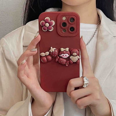 Funda Protectora para Celular con Oso 3D Adorable - Image 8