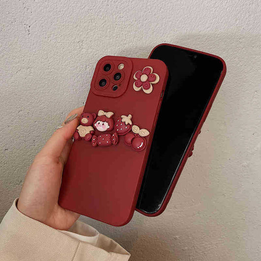 Funda Protectora para Celular con Oso 3D Adorable - Image 10