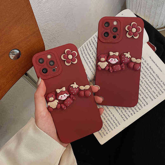 Funda Protectora para Celular con Oso 3D Adorable - Image 16