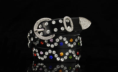 Cinturón de Cuero para Mujer con Detalles de Cristales Brillantes - Image 10