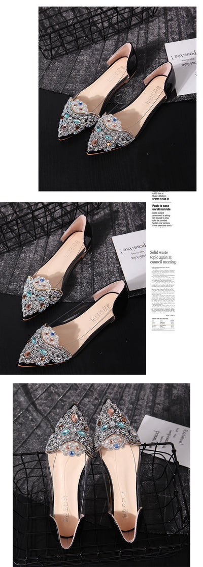 Sandalias Planas con Strass Elegantes y Transpirables de Punta Aguda - Image 17