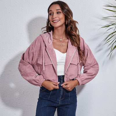 Chaqueta Corduroy con Capucha - Corte Holgado y Manga Larga - Image 15