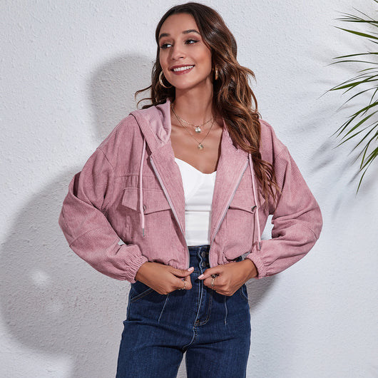 Chaqueta Corduroy con Capucha - Corte Holgado y Manga Larga - Image 15