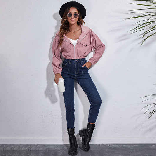 Chaqueta Corduroy con Capucha - Corte Holgado y Manga Larga - Image 18