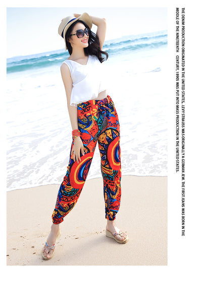Pantalones Bohemios Estampado Nacional - Talla Grande Primavera Verano - Image 7