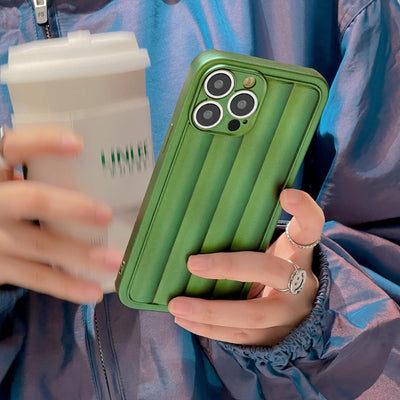 Funda de Silicona Verde Fluorescente con Rayas para Celular - Image 8