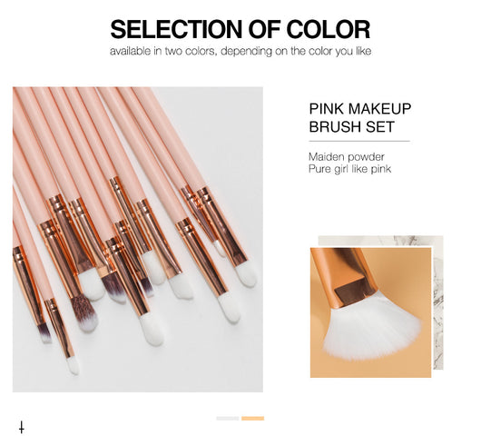 Set de 12 Brochas Profesionales para Ojos y Maquillaje - Image 11