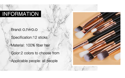 Set de 12 Brochas Profesionales para Ojos y Maquillaje - Image 16