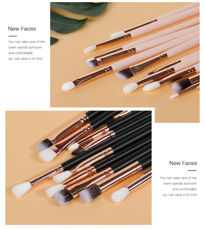 Set de 12 Brochas Profesionales para Ojos y Maquillaje - Image 19