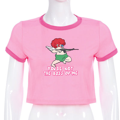 Playera Suelta Estampada de Manga Corta - Image 11