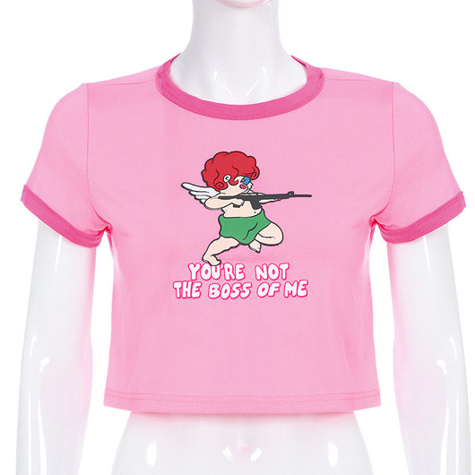 Playera Suelta Estampada de Manga Corta - Image 11