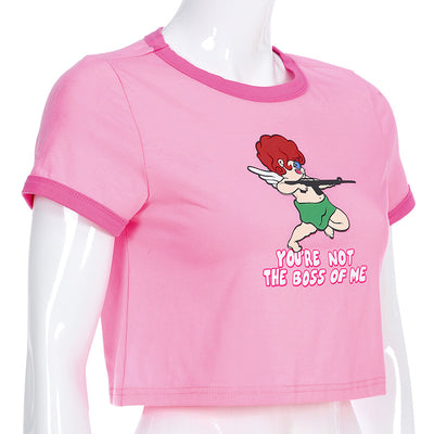 Playera Suelta Estampada de Manga Corta - Image 12